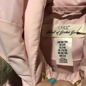 Girls Pale Pink Puffer Vest